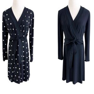 White House Black Market Black and White Polka Dot Dress. Reversible. Sz 6. NWOT